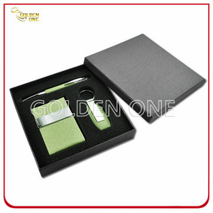 Colorful Leather Card Holder & Key Chain Gift Set