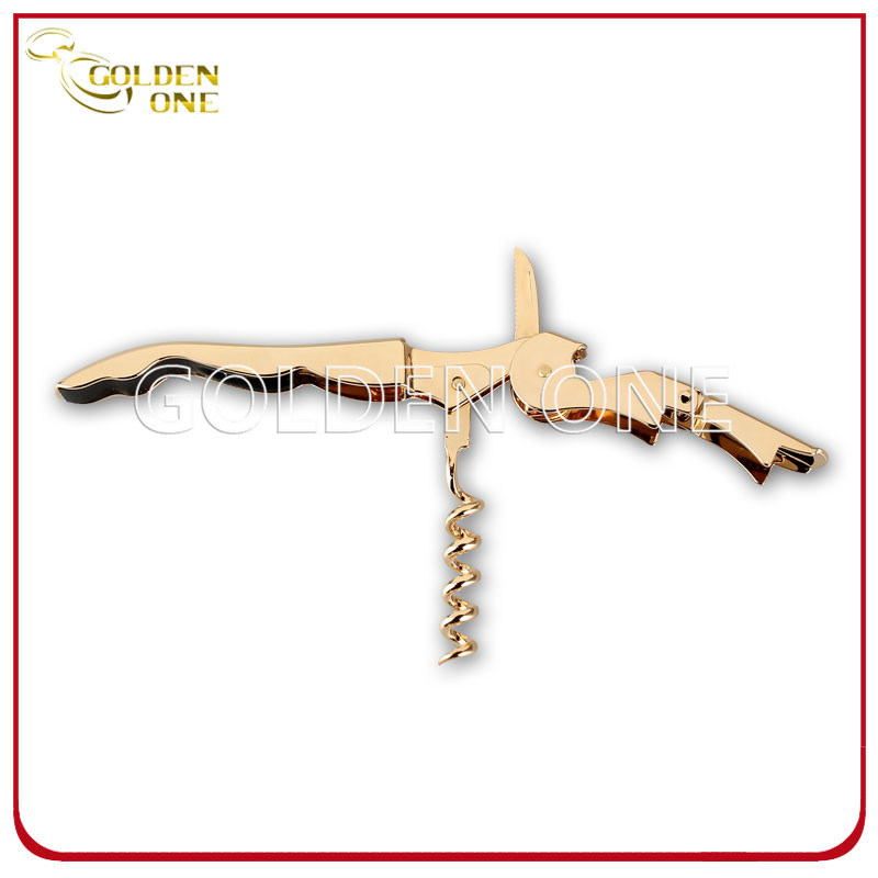 Sacacorchos de vino chapado en oro de acero inoxidable de acero inoxidable superiores