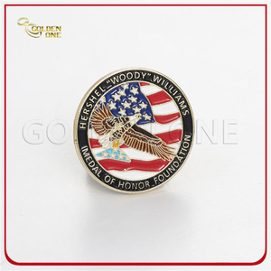Custom Soft Enamel Gold Metal Badge