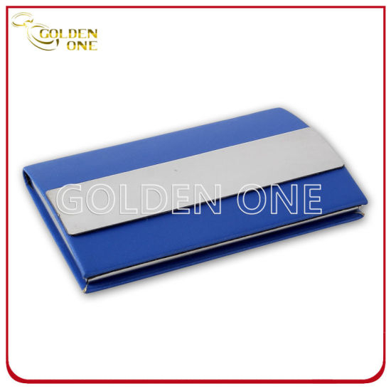Creative PU Leather & Stainless Steel Business Card Case
