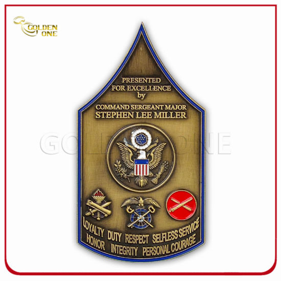 3D Shield Custom Army Coin for Souvenir