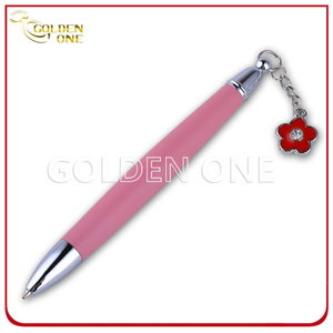 Hot Selling Ball Point Pen with Little Metal Flower