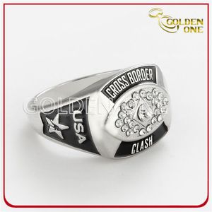 Promotion Gift Custom Creative Jewelry Super Bowl Sport Team Cheering Friendship Championship Metal Champion Ring