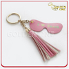 Best Seller Heart Charm PU Leather Tassel Keychain