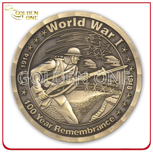 Factory High Quality Custom Chile Us Military Cop Brass Army Antique Metal Coin