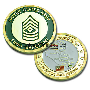 Customized Nickel Plated Foreign Military Coin