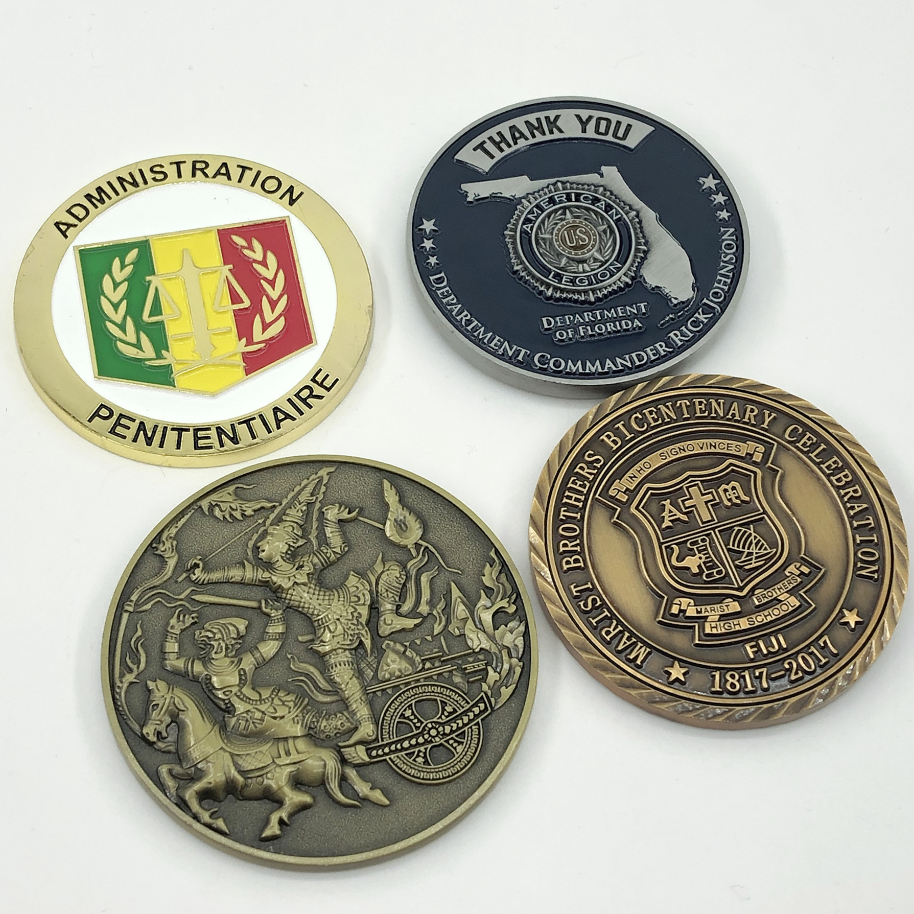 brass soccer phoenix custom gold singapore copper messi press double sided challenge coin