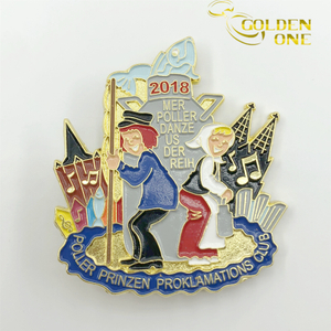 Hot Sale Product Fashion Carnival Brooches Pin Gold Plated Personalizado Zinc Alloy Metal Karnevalspins
