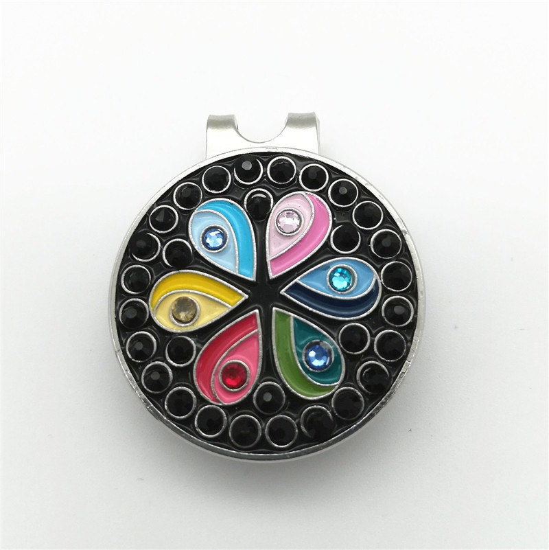 Fabrikversorgung High Grade Rhinestone Kundenspezifische Golf-Hut-Clip