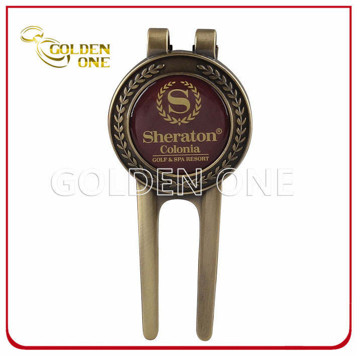 Metall-Golf-Reparatur-Divot-Tool mit gedruckter Kugelmarkierung