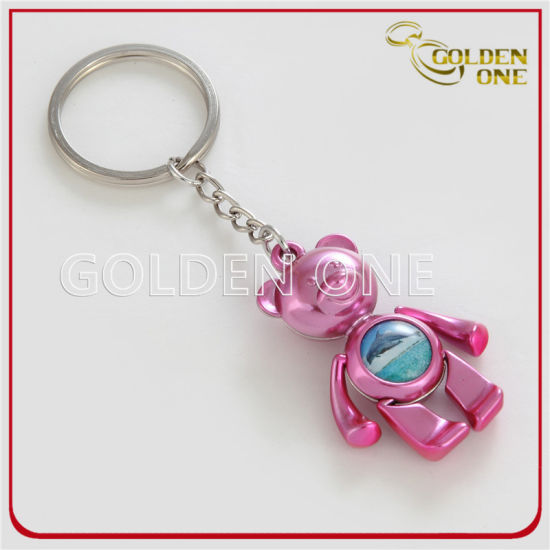 Lovely & Colorful Cuctom Bear Metal Keychain