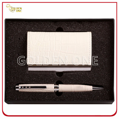 High Quality PU Leather Pen & Card Holder Gift Set