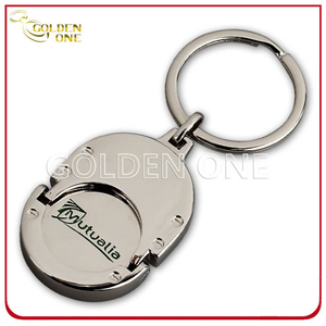 Soft Enamel Shopping Cart Trolley Coin Holder Key Chain