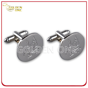 Factory Price Customized Debossed Logo Metal Cufflink
