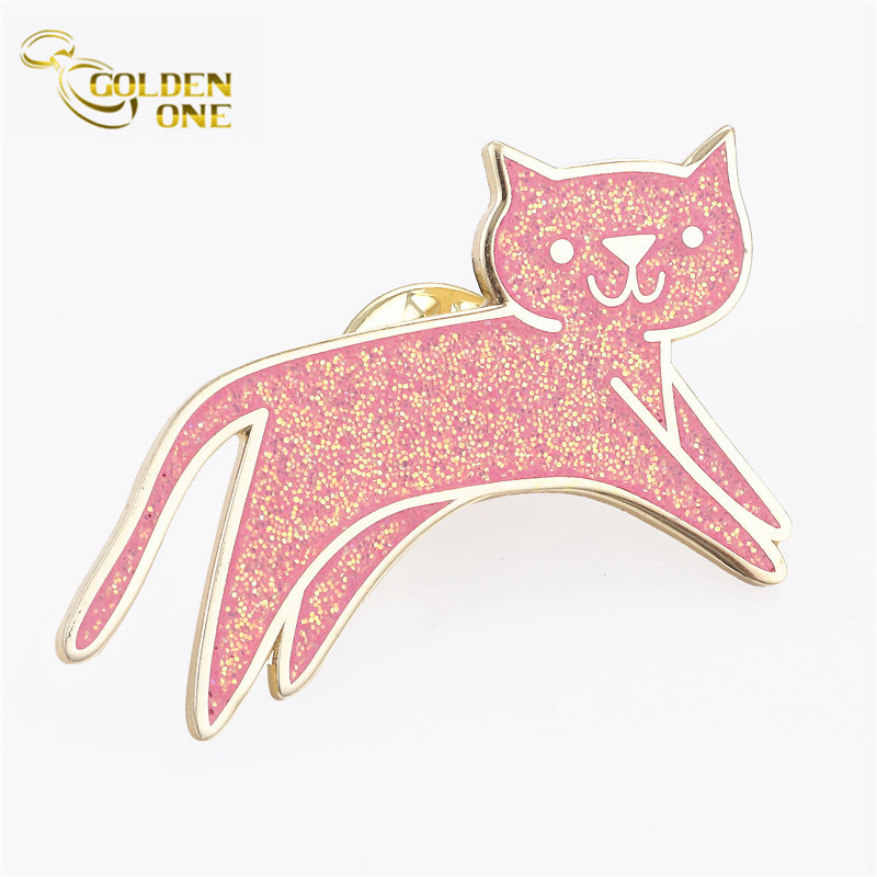 Promoci&oacute;n Gift Golding Glating Glitter Personalizado Suave Esmalte Duro Metal Pin
